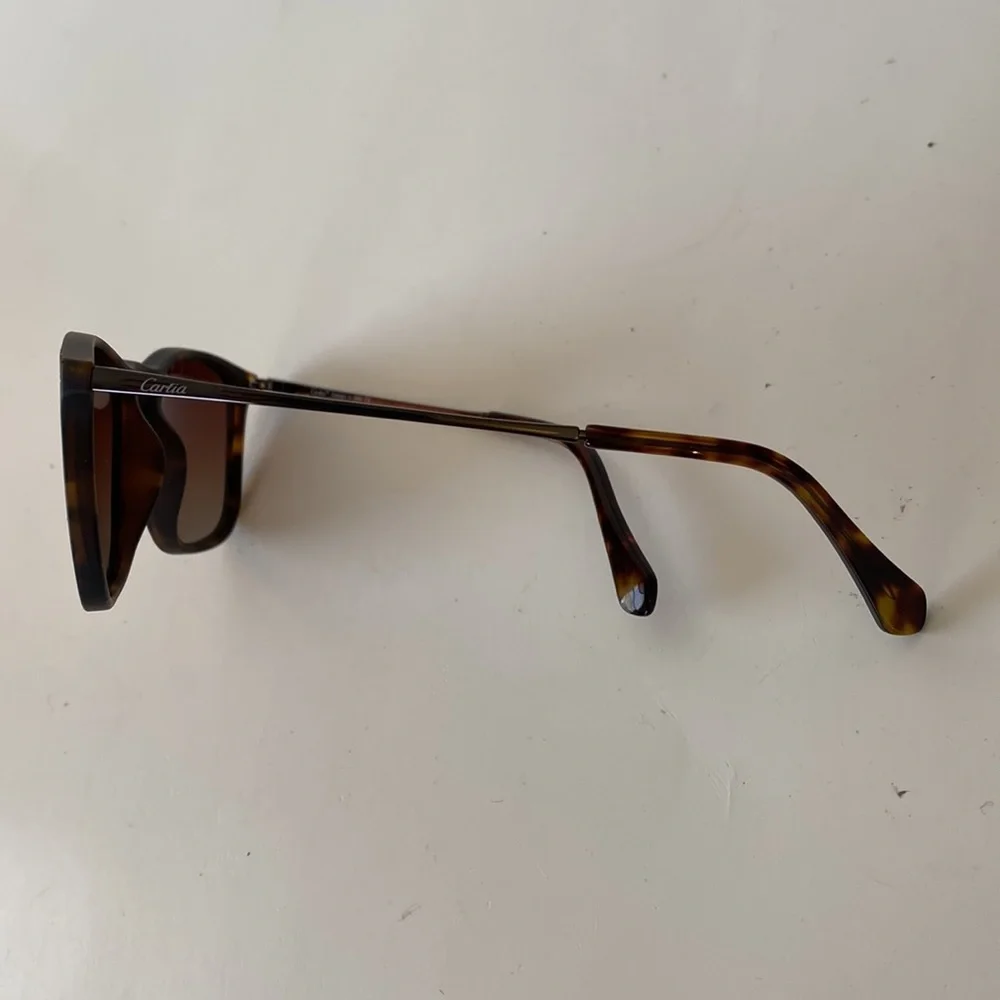 Carfia Vintage Polarized Sunglasses Matte Tortoise Frame Brown Gradient Lenses